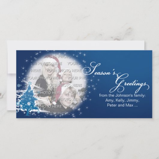 クリスマスツリーシーズンの挨拶 シーズンカード (正面)