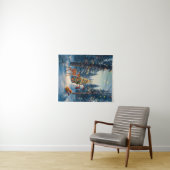 クリスマスツリーシーンカワイディアファウン雪だるま タペストリー (インサイチュ(横))