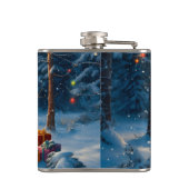 クリスマスツリーシーンカワイディアファウン雪だるま フラスク (裏面)