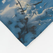 クリスマスツリーシーンカワイディアファウン雪だるま フリースブランケット (角)