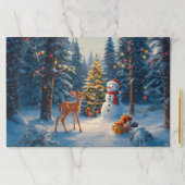 クリスマスツリーシーンカワイディアファウン雪だるま ペーパーパッド (インサイチュ)