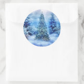 クリスマスツリーシーン ラウンドシール (バッグ)