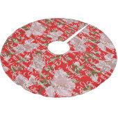 クリスマスツリースカートの名前 ブラッシュドポリエステルツリースカート (アングル)