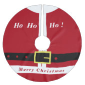 クリスマスツリースカートサンタクロースお土産 ブラッシュドポリエステルツリースカート (正面)