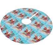 クリスマスツリースカートサンタ ブラッシュドポリエステルツリースカート (アングル)