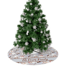 クリスマスツリースカートパーソナライズされた、クリスマスツリー ブラッシュドポリエステルツリースカート