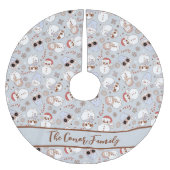 クリスマスツリースカートパーソナライズされた、クリスマスツリー ブラッシュドポリエステルツリースカート (正面)