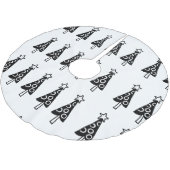 クリスマスツリースカートブラック ブラッシュドポリエステルツリースカート (アングル)