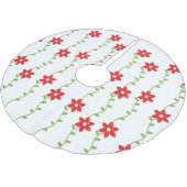 クリスマスツリースカートポインセチア ブラッシュドポリエステルツリースカート (アングル)