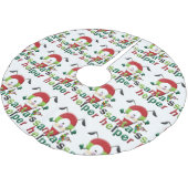 クリスマスツリースカート小妖精や小人サンタズヘルパー ブラッシュドポリエステルツリースカート (アングル)