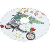 クリスマスツリースカート木自転車 ブラッシュドポリエステルツリースカート (アングル)