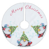 クリスマスツリースカート格言とギフト ブラッシュドポリエステルツリースカート (正面)