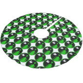 クリスマスツリースカート白い鳩の平和の緑 ブラッシュドポリエステルツリースカート (アングル)