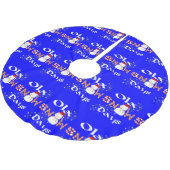 クリスマスツリースカート雪だるま雪日 ブラッシュドポリエステルツリースカート (アングル)