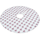 クリスマスツリースカート雪だるま ブラッシュドポリエステルツリースカート (アングル)