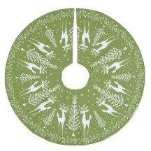 クリスマスツリースカートMCMオリーブと白