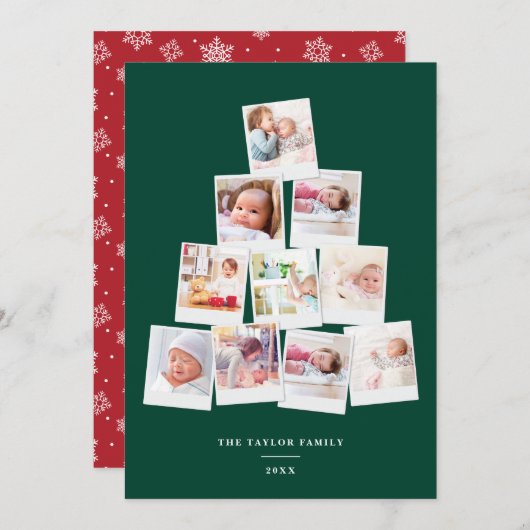 クリスマスツリースクウェア数々のキッズフォトギャラリー シーズンカード (正面/裏面)