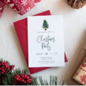 クリスマスツリースクリプトクリスマスパーティの招待状 シーズンカード