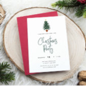 クリスマスツリースクリプトクリスマスパーティの招待状 シーズンカード