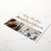 クリスマスツリースクリプトファミリー2フォトバラ金ゴールド 箔シーズンカード (回転した状態)