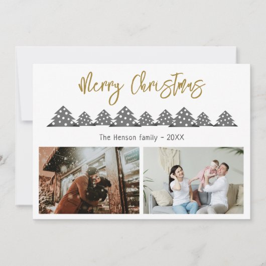 クリスマスツリースクリプトファミリー2写真 シーズンカード (正面)