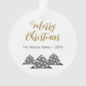 クリスマスツリースクリプトミニマルフェスティバルファミリー オーナメント (正面)