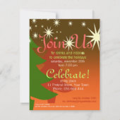 クリスマスツリースススパークレーカスタムスター招待状 招待状 (裏面)