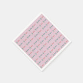 クリスマスツリーススノーフレークピンクグリーン スタンダードカクテルナプキン (角)