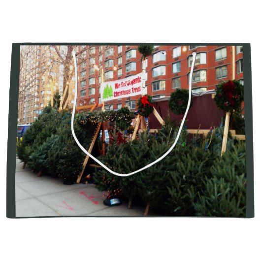 クリスマスツリースタンドアッパーウエストサイドニューヨーク ラージペーパーバッグ (正面)