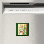 クリスマスツリースターを飾ったかわいいトナカイ マグネット (インサイチュ (食洗機))