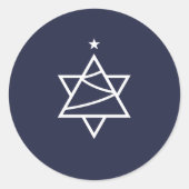 クリスマスツリースターオブデイビッド封筒用シール ラウンドシール (正面)