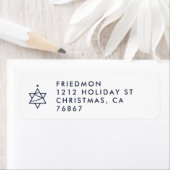 クリスマスツリースターオブデイビッド差出人住所ラベル ラベル (インサイチュ)