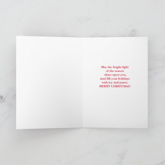 クリスマスツリースターオブライトホリデーカード シーズンカード (内部)