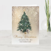 クリスマスツリースターズプレゼント雪片 シーズンカード (正面)