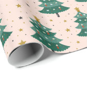 クリスマスツリースターズホリデー ラッピングペーパー (ロールコーナー)