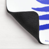 クリスマスツリーステンシルコバルトブルー マウスパッド (コーナー)