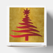 クリスマスツリーステンシルレッドオン金ゴールド フェイバーボックス (上部)