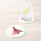 クリスマスツリーステンシルレッド コースター (側面)