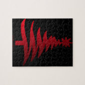 クリスマスツリーステンシルレッド ジグソーパズル (横)