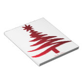 クリスマスツリーステンシルレッド ノートパッド (アングル)