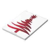 クリスマスツリーステンシルレッド ノートパッド (回転)