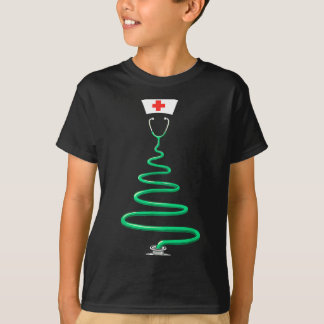クリスマスツリーステートスコープ看護師政府 Tシャツ