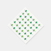 クリスマスツリーストライプのパターンパーティー スタンダードカクテルナプキン (角)