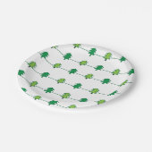 クリスマスツリーストライプクリスマスツリーパーティー ペーパープレート (アングル)