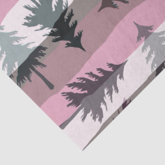 クリスマスツリーストライプピンク白グレークリスマス 薄葉紙 (詳細)