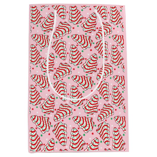 クリスマスツリースナックケーキ抱き枕 ミディアムペーパーバッグ (正面)