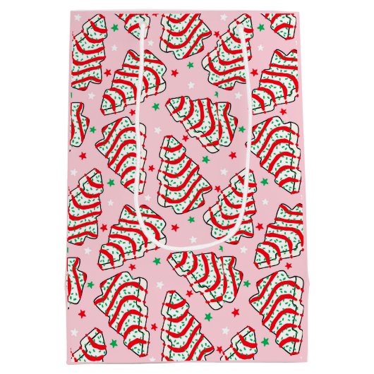 クリスマスツリースナックケーキ抱き枕 ミディアムペーパーバッグ (裏面)