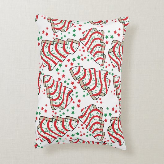クリスマスツリースナックケーキ枕 アクセントクッション (裏面(縦))