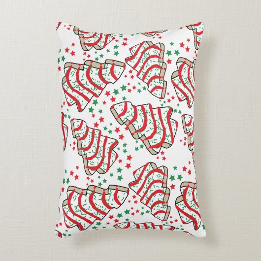 クリスマスツリースナックケーキ枕 アクセントクッション (正面(垂直))