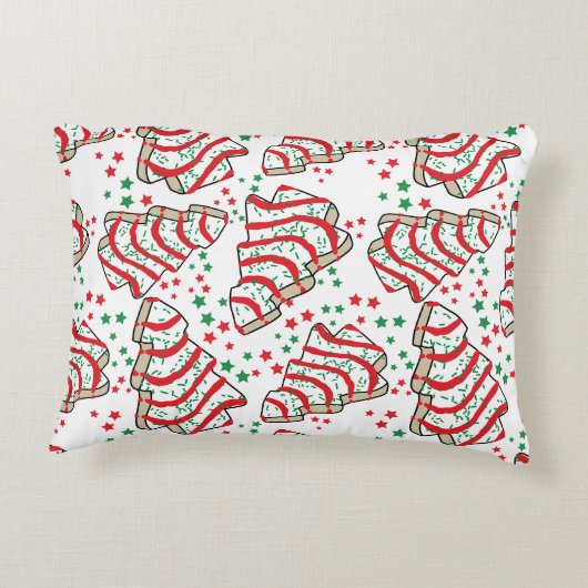 クリスマスツリースナックケーキ枕 アクセントクッション (裏面)
